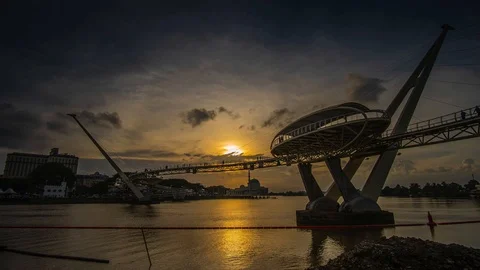 Time lapse at the bridge Stock Footage 124237054