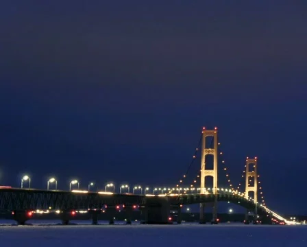 Time-lapse Bridge at night pal Stock Footage 321615