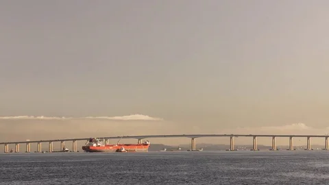 Time-lapse Bridge river Niteroi Brazil Stock Footage 82285853