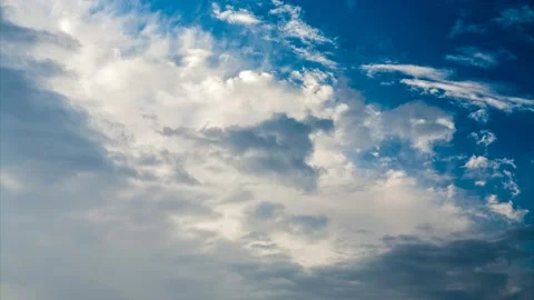 Time lapse. Brisk clouds on the background of blue sky. Stock Footage 170998928