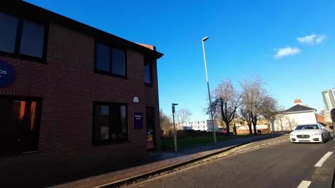 Time Lapse. British Urban Drive Through City Streets of England Stock Footage 332919663