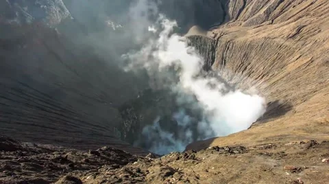 Time lapse of Bromo Volcano Crater Stock Footage 41578749
