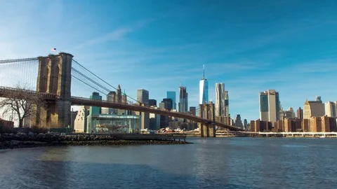 Time Lapse of Brooklyn Bridge Stock Footage 74099752