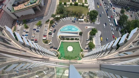 Time lapse of Bucharest University Square point of view Intercontinental hotel Stock Footage 113545910