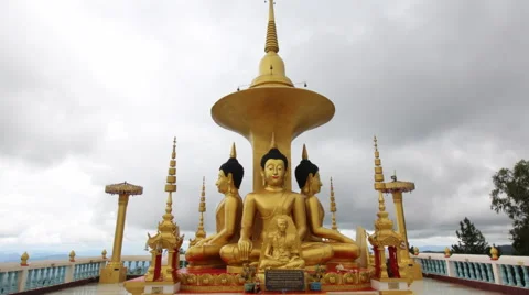 Time lapse Buddha Doi Muser Omkoi Chiang Mai, Thailand. Stock Footage 53552873