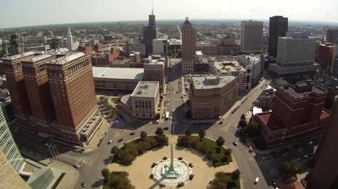Time lapse buffalo city hall observation deck Stock Footage
