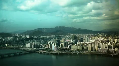 Time Lapse from building 63 Seoul South Korea Stock Footage 10882017