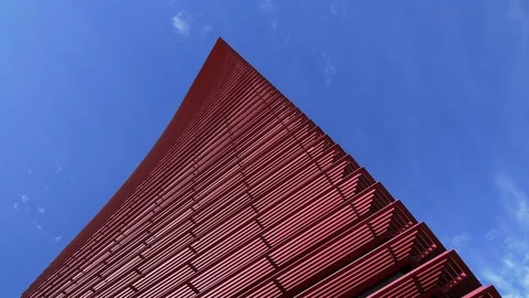 Time lapse - Building of the future - 4k Stock Footage 98756138