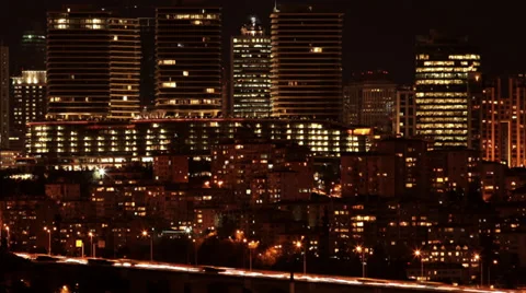 Time lapse building lights Stock Footage 34426292