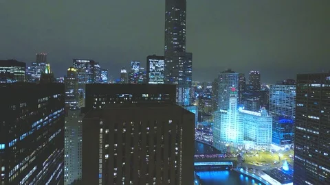 Time Lapse from a building over looking downtown Chicago Stock Footage 84699616