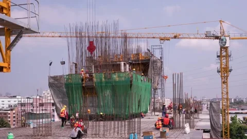 Time lapse of Building a Tower Stock Footage 239019767
