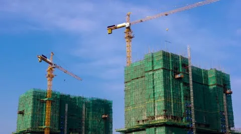 Time lapse of Building Under Construction Video stock 11421614