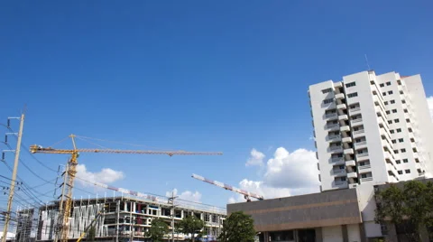 Time lapse of Building Under Construction, Stock Footage 44078288