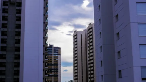 Time Lapse buildings and clouds moving Stock-Footage 67670325