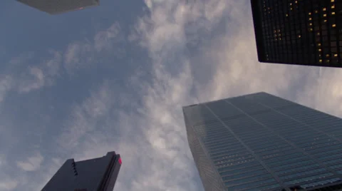 Time Lapse buildings and sky, Toronto Stock Footage 34665042