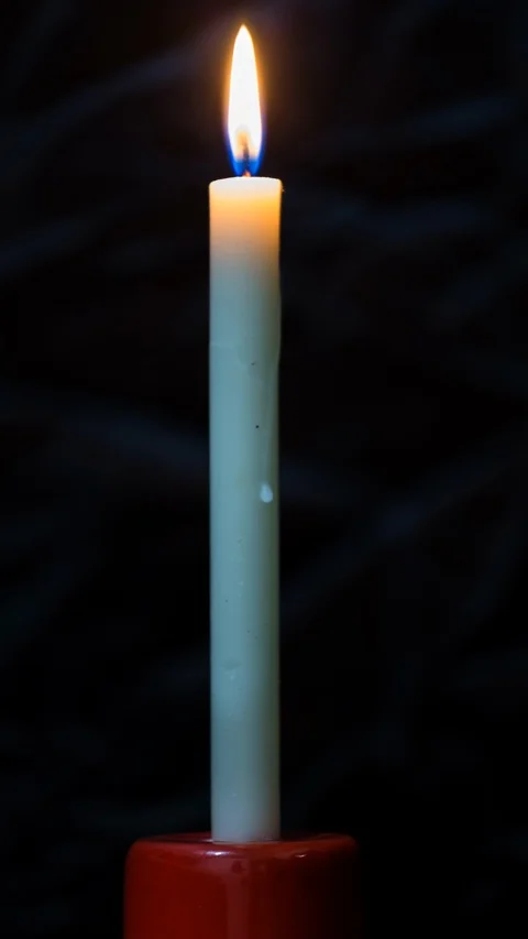 Time lapse burning candle Stock Footage 86856823