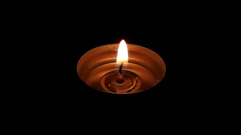 Time-lapse of a Burning Tea Candle Stock Footage 321773821