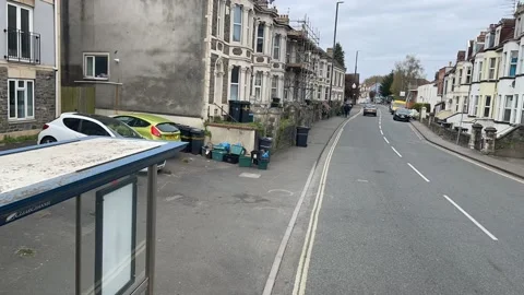 Time-Lapse of a bus journey through Bristol Streets Stock Footage 152644971