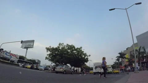 Time Lapse at Bus Stop in Cucuta, Colombia, South America Stock Footage 168333812