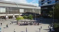 Time-lapse of busy city square with many people. Life in European megalopolis HD Footage