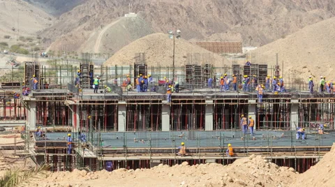 Time lapse of a busy construction site Vidéo 58804585