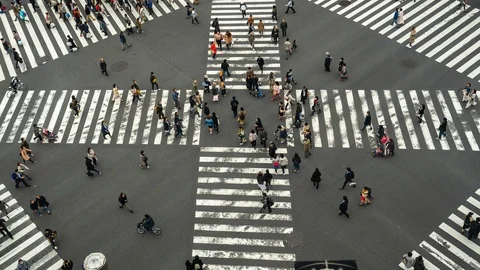 Time lapse of busy intersection in Ginza, Tokyo, Japan. Stock Footage 108209161