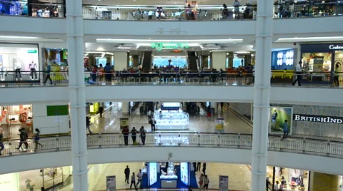 Time Lapse of Busy KLCC Mall in Kuala Lumpur Malaysia Stock Footage 52876179