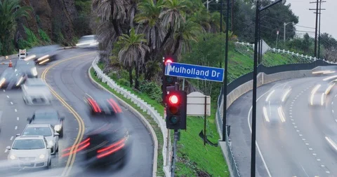 Time-lapse of busy rush hour traffic on 101 in Los Angeles, California Vídeo Stock 115807585