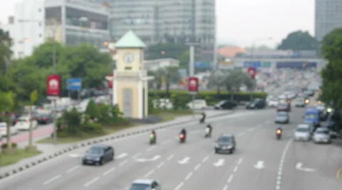 Time lapse of busy traffic in Kuala Lumpur Stock Footage 54622076