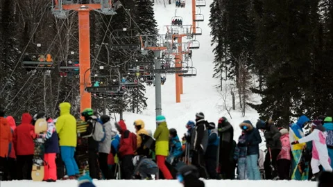 Time lapse of the cable car. Stock Footage 131300269