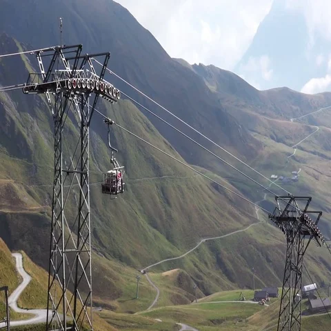 Time Lapse of Cable Car at Mountains Stock Footage 69467635