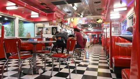 Time lapse of a Cafe - Diner Stock Footage 144034725