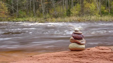 Time lapse cairn. Stock Footage 151005018