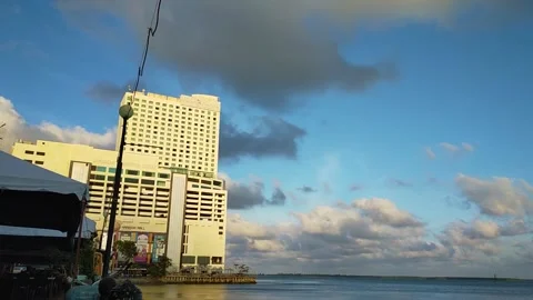 Time lapse of calm cloud movement at Sandakan city Stock Footage 146350836