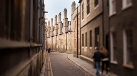 Time lapse of Cambridge Trinity Lane Stock Footage 56225417