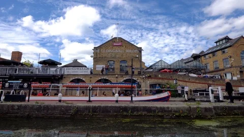Time lapse of Camden Lock with a view of Camden Market Stock Footage 111221239