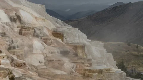 Time Lapse Canary Spring Mammoth Hot Springs Yellowstone National Park, Wyoming Stock Footage 218176787