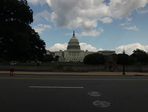 Time Lapse Capitol Washington Wide Stock Footage 40971519