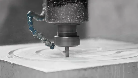 Time-lapse capture of aluminum casting by CNC lathe. Micro machining process Stock-Footage 167889105