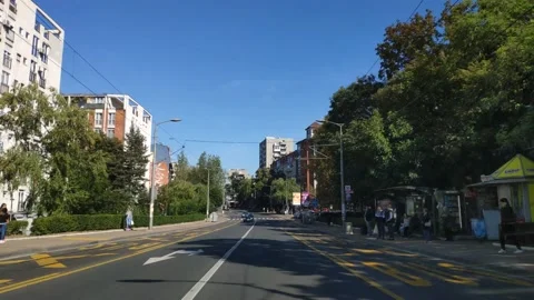 Time-lapse capture from car windshield while driving. Stock Footage 155769232