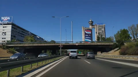 Time-lapse capture from car windshield while driving. Stock Footage 155769239