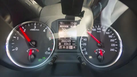 Time lapse of car dashboard copy space Stock Footage 154440751