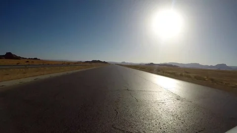 Time-lapse of Car Driving Down Highway Stock Footage 103153193