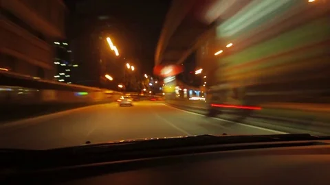 Time lapse of car driving in the Kuala Lumpur 스톡 동영상 80187017