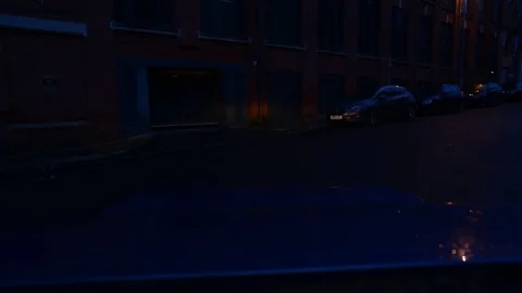 Time lapse car driving through leeds city centre at twilight united kingdom Stock Footage 73035180