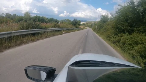 Time Lapse Of Car Driving Through Highway Near Lake Video stock 101664980