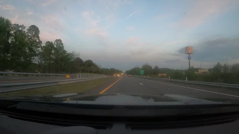 Time lapse in a car at evening Stock Footage 106947090