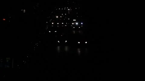 Time lapse from car lights at night Stock-Footage 41735843