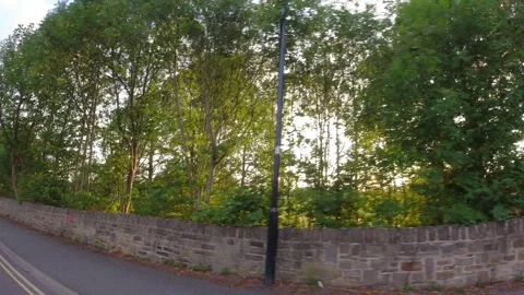 Time Lapse, Car Mounted Camera Street View of Sheffield City Tour Stock Footage 315407717