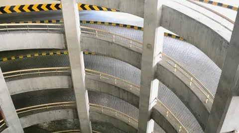Time lapse car move in building carpark Stock Footage 22221415
